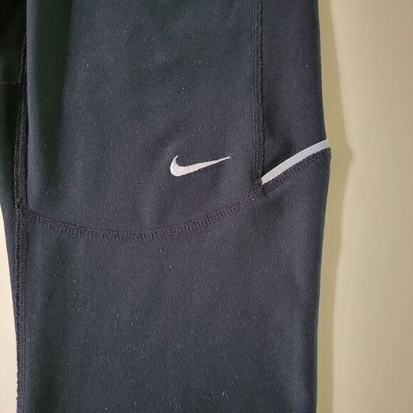 Nike Women's Black Dri-FIT Leggings Running Capris - Picture 9 of 15